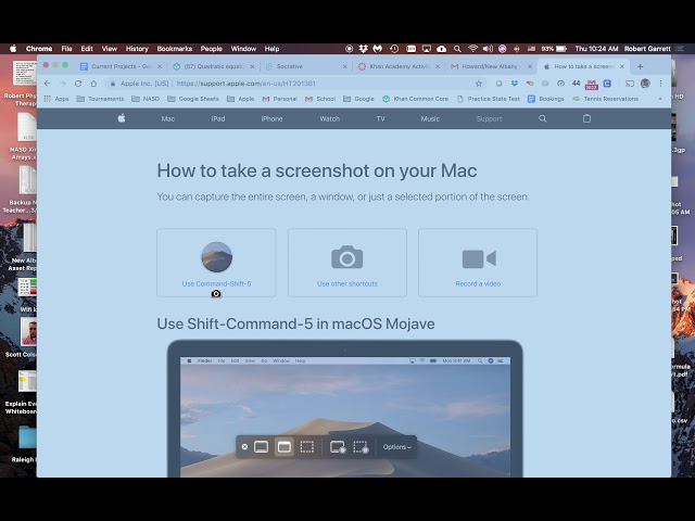 How to take a screenshot on Mac OS Mojave