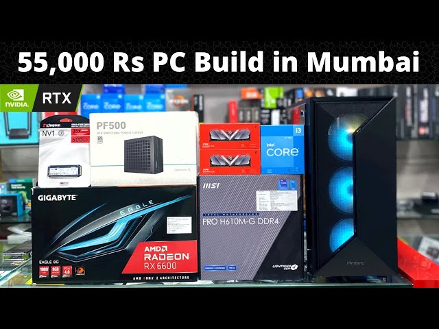 55,000 Rs Ultimate Budget Gaming Pc Build in Mumbai | RX 6600 GPU