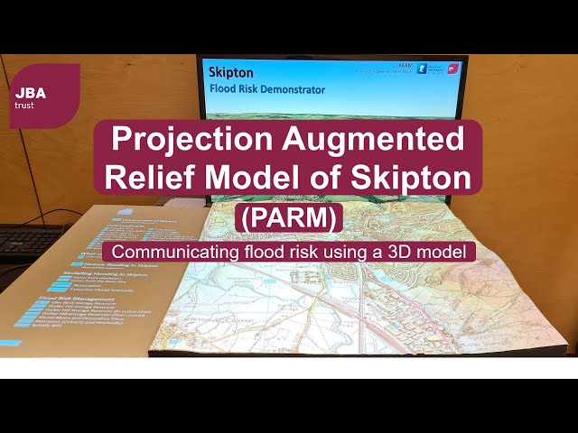 Projection Augmented Relief Model (PARM) of Skipton – flood risk communication research