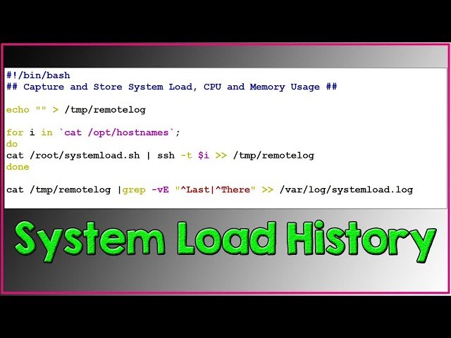Linux System Load History | Tech Arkit | Shell Script