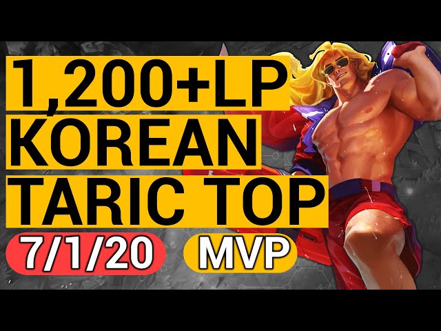 How this TARIC TOP got a 64% winrate in Korean CHALLENGER *PERMA STUN STRAT*