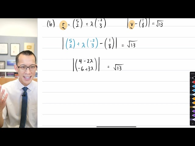 Cartesian & Vector Equations (3 of 3: Solving vector equations)
