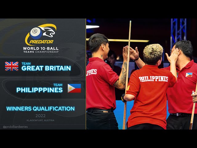 Team Great Britain vs Team Philippines ▸ Predator World Teams Championship ▸ 10-Ball