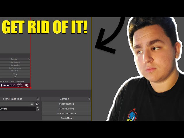How to get rid of yellow line in OBS!
