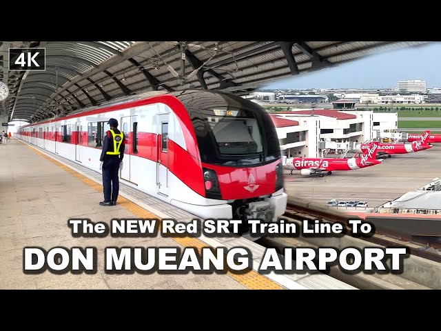 【🇹🇭4K】The NEW Airport Link Elevated Train To Don Mueang Airport (SRT red line)