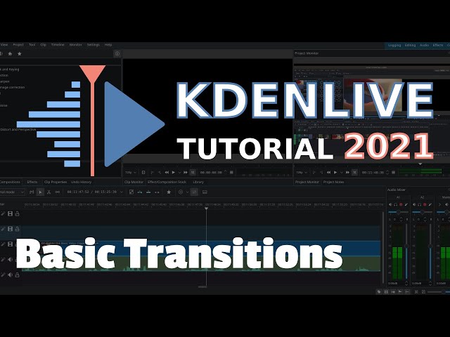 Basic Transitions - 2021 Kdenlive Tutorial