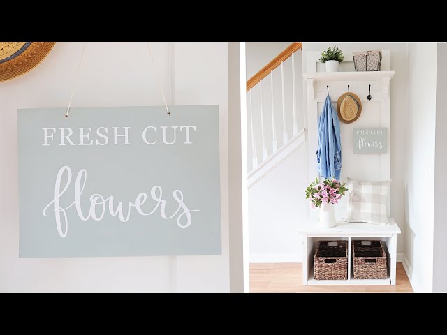 Spring DIY Wood Sign | How to Make a Wooden Sign