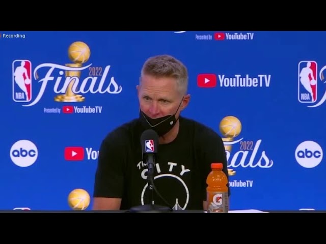 Steve Kerr postgame; Warriors lost to the Celtics in Game 3 of The Finals
