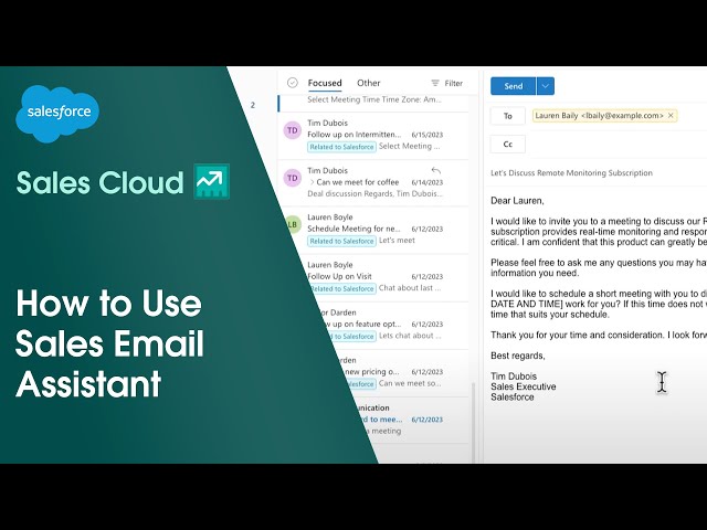 How to Use Sales Email Assistant in Sales Cloud | Salesforce
