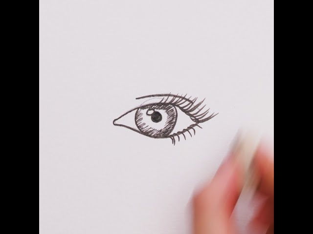 How To Draw Realistic Eyes Easily 👀🎨#Shorts