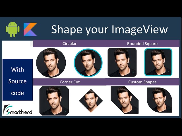 Shape your Image with Circle, Rounded Square, Cuts at corner. Shapeable ImageView in Android Studio