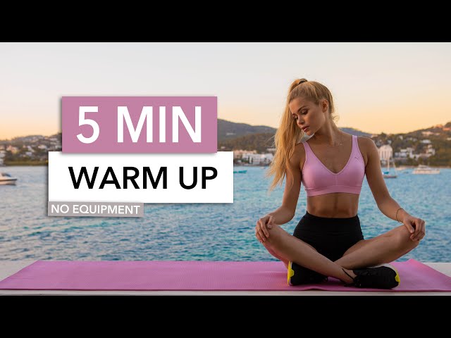 5 MIN WARM UP - Slow Version - get ready for your workout / No Equipment I Pamela Reif