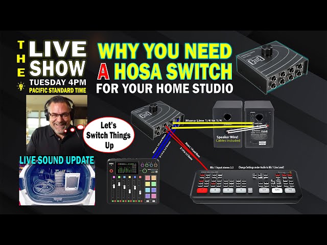 Why would you need a HOSA SWITCH for your Home Studio and I have a Live Sound Gear Update!