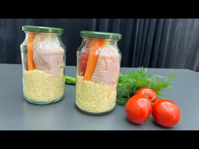 How to cook chicken with vegetables in a jar? Incredibly delicious.