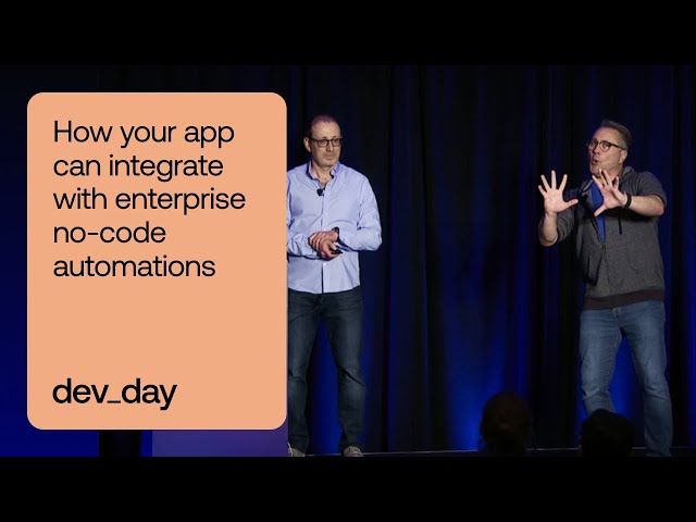 How your app can integrate with enterprise no-code automations | DevDay at Oktane 2023