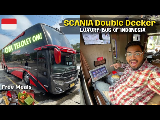 Most LUXURIOUS Bus of Indonesia 🇮🇩 | Jakarta to Surabaya in SCANIA Double Decker Bus