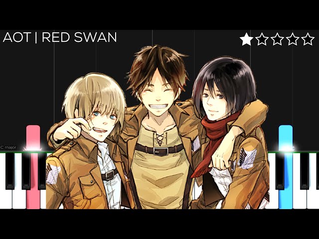 Attack on Titan Season 3 OP - Red Swan - Yoshiki ft. Hyde | EASY Piano Tutorial