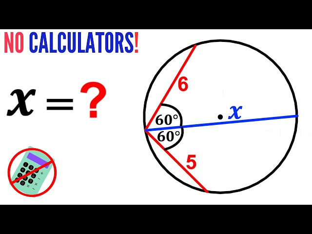 Can you find the value of x? | Law of Cosines | #math #maths #geometry