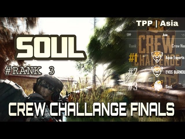 #RANK 3 In Crew Challenge Finals Asia TPP | Match 1 | Team SouL | PUBG Mobile