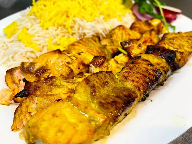 How To Make Persian Mahi Kebab (Kabab Mahi) [Salmon Kebabs]