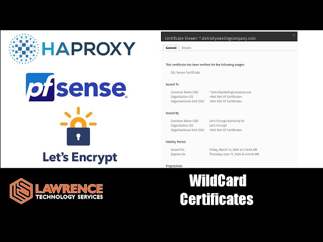 (Updated Video In Description) Creating pfsense Let's Encrypt Wildcard Certificates using HAProxy