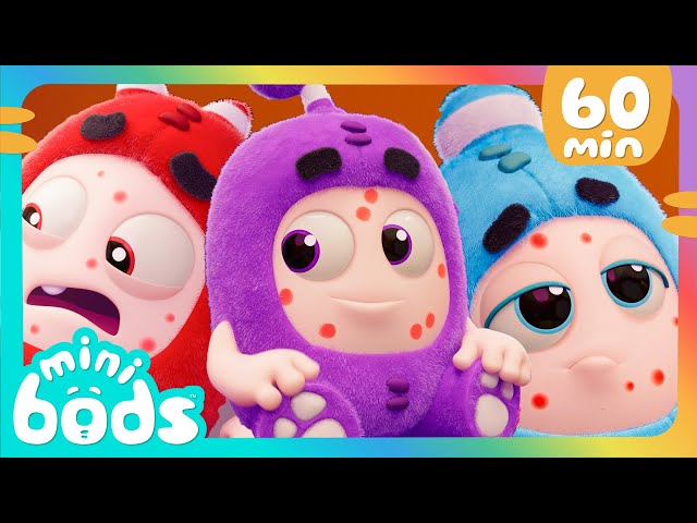 Contagious 😷 |  Minibods | Mini Oddbods | Baby Oddbods | Funny Cartoons For Kids