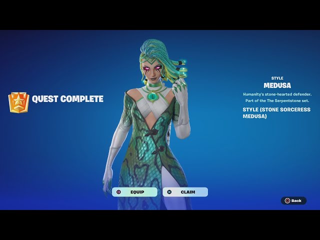 How To Unlock The STONE SORCERESS MEDUSA Style (Week 8 QUEST REWARDS Challenges)