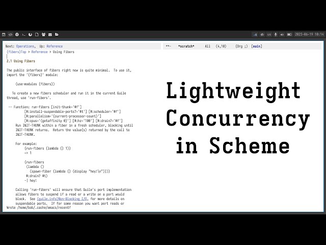 Lightweight Concurrency in Scheme