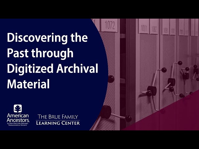 Discovering the Past through Digitized Archival Material