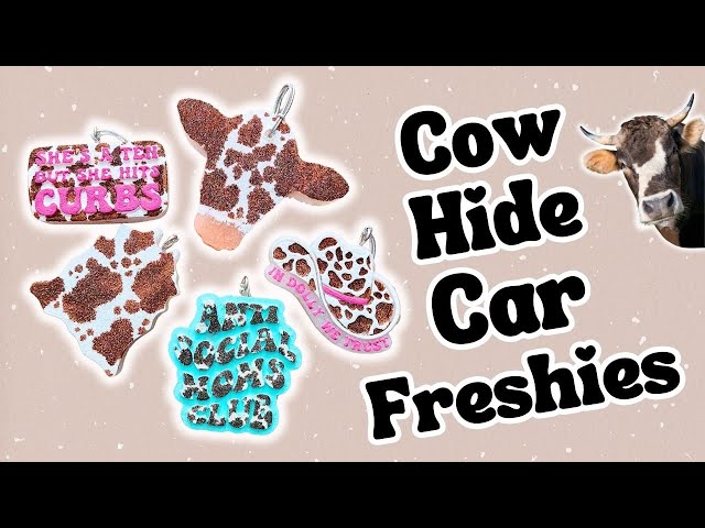 How To Make Cow Print Car Freshies / Cowhide Freshie DIY Tutorial