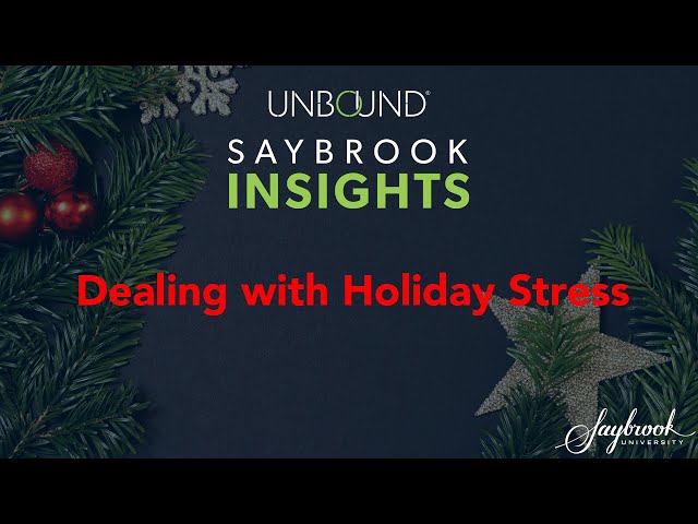 Dealing with Holiday Stress with Dr. Eric Willmarth, Ph.D.