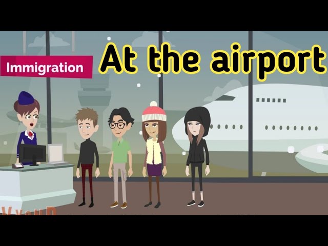 At the airport English conversation | Travel English |  Learn English  |  Sunshine English