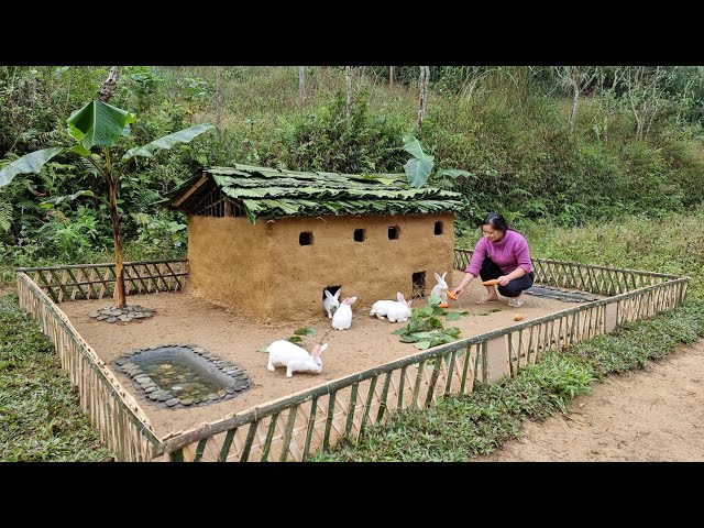 How to build rabbit farming, Make bamboo fence - Ep.107