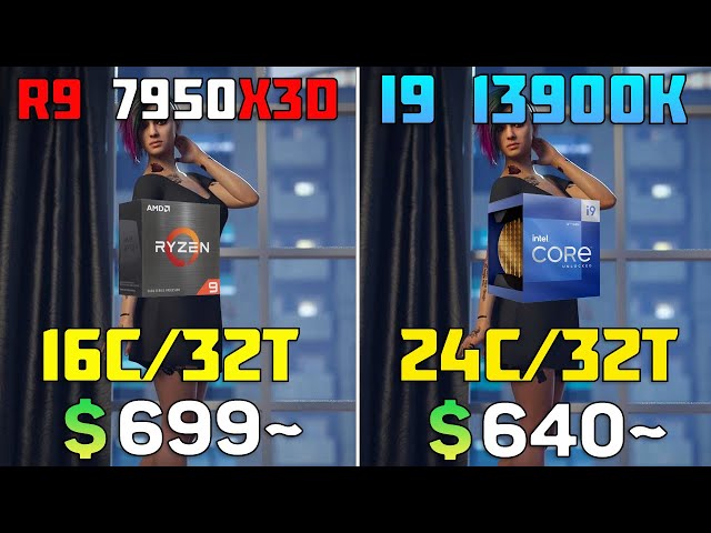 Ryzen 9 7950X3D vs i9 13900K - 10 Games Test