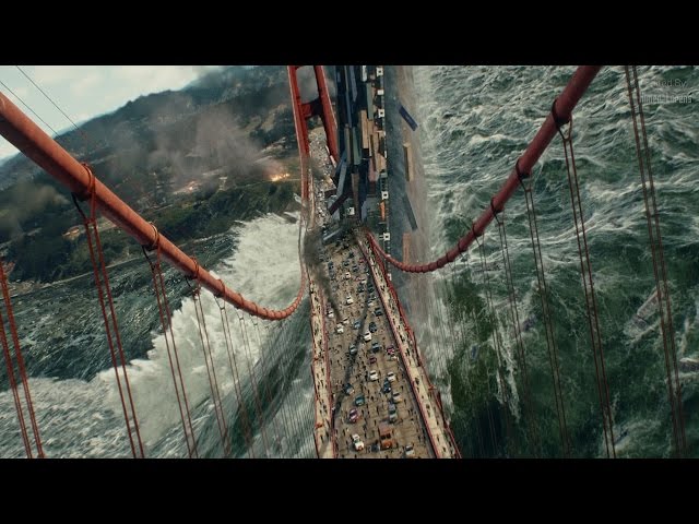 San Andreas (2015) -  Tsunami Scene - Pure Action [4K]