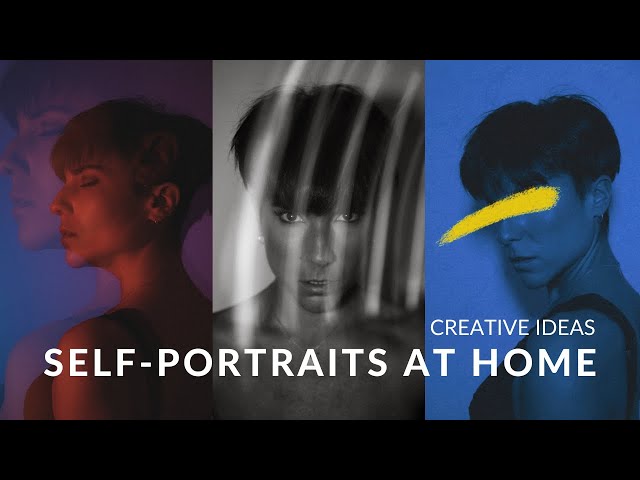 Home Photography Ideas for CREATIVE Self Portraits - Using super random objects!