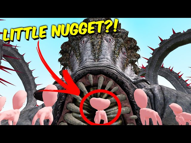 Little Nugget VS Giant Monster Bosses (Garry's Mod Sandbox)