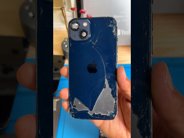 iPhone 13 destroyed Apple store said it was beyond repair 😱 #iphone #repairs #broken #applestore
