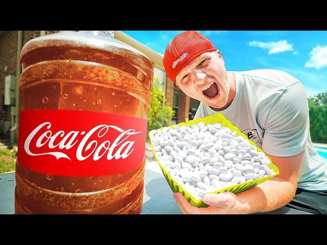 100 LAYERS Of MENTOS vs COKE! EXPERIMENT!