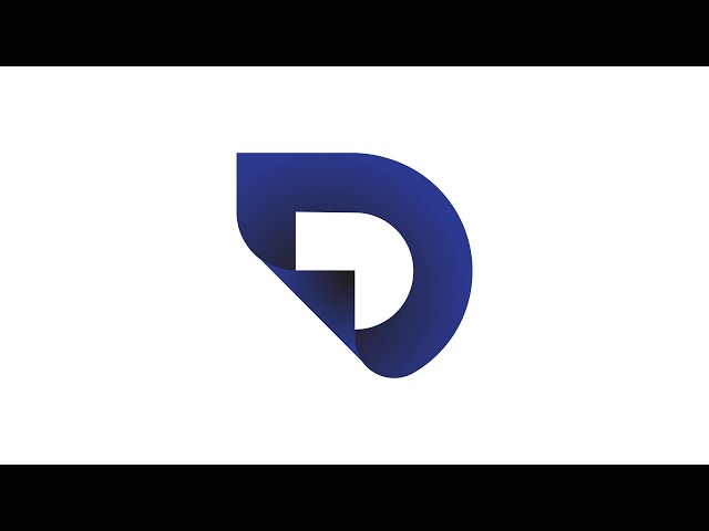 D letter Logo in Adobe illustrator
