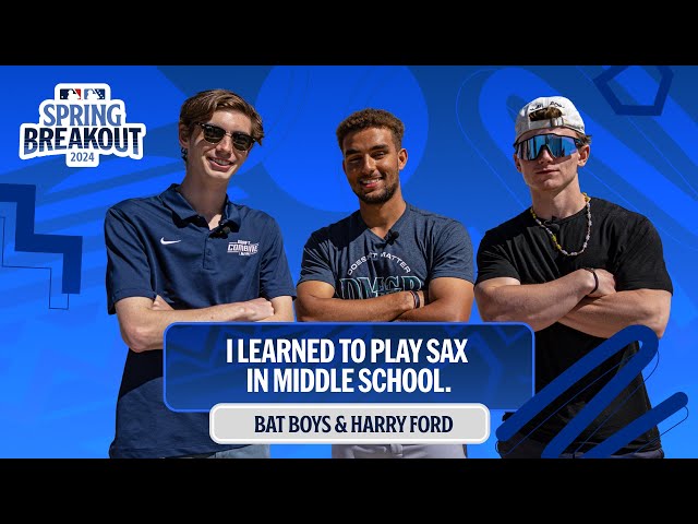 Mariners' prospect Harry Ford RIPS on the saxophone for us and @batboysbaseball!