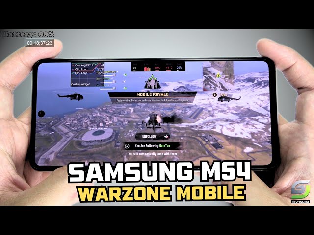 Samsung Galaxy M54 test game Call of Duty Warzone Mobile Update 2024 | Exynos 1380