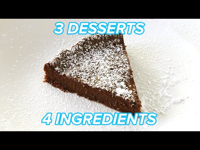 I Made 3 Chocolatey Desserts With Only 4 Ingredients • Tasty