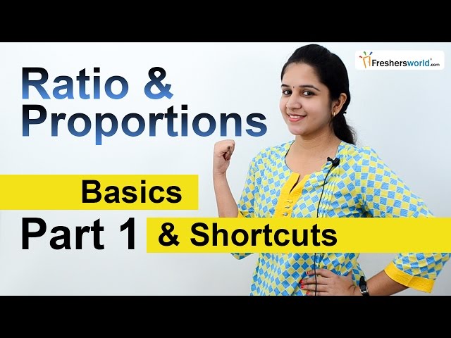 Aptitude Made Easy - Ratio & Proportions -1, Basics and Methods, Shortcuts, Tricks