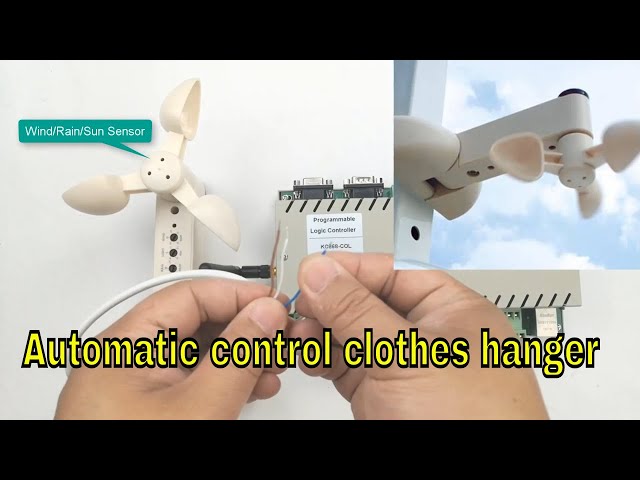 automatic control clothes hanger by wind rain sensor using KC868-COL
