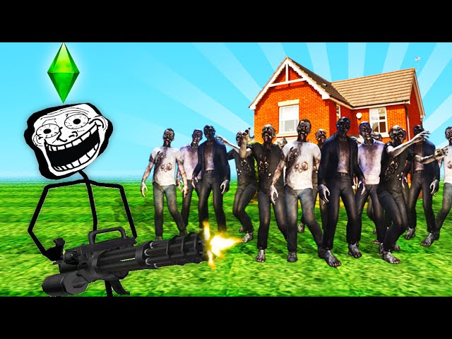 My Trollge Sims vs Zombie Apocalypse! (Garry's Mod)