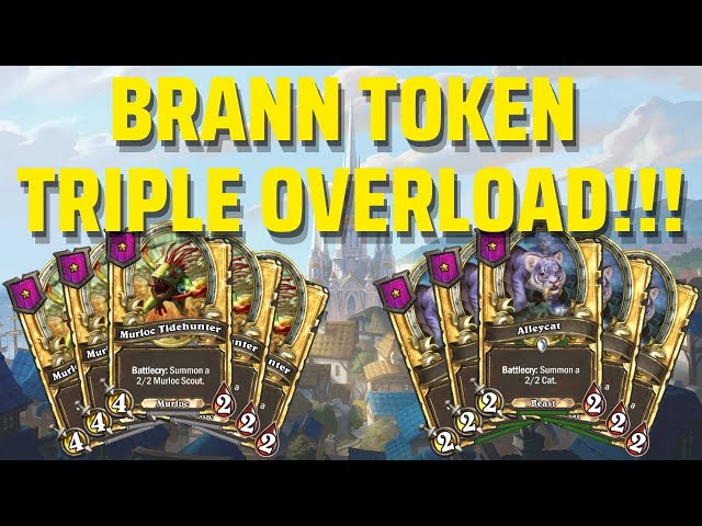 Brann Token Triple Overload! | Hearthstone Battlegrounds Gameplay | Patch 21.3 | bofur_hs