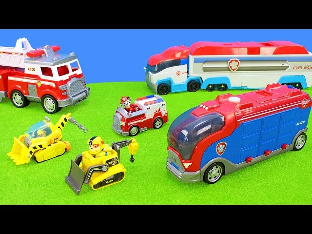 All Paw Patrol Trucks, Excavators, Helicopter & Fire Engine | Toys & Play Sets for Kids