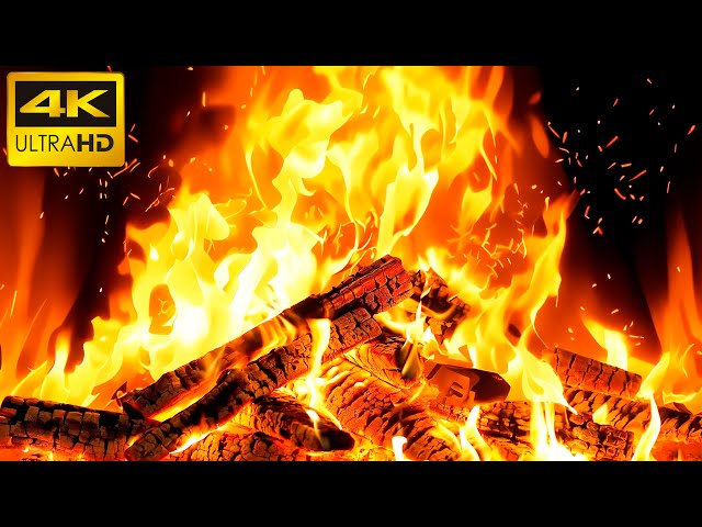 🔥 Burning Fireplace with Cozy Warmth, Peaceful Crackling, and Serene Ambiance 🔥 Cozy Fireplace 4K