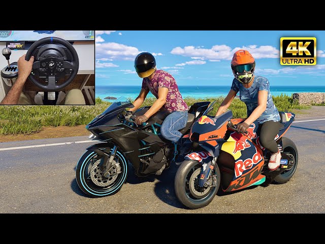 KTM RC16 MotoGP & Kawasaki Ninja H2R | The Crew Motorfest | Thrustmaster T300RS gameplay